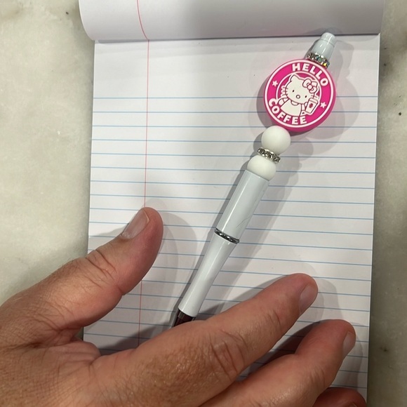 Hello Kitty Themed Silicone and Acrylic Beaded Retractable Pen - Picture 7 of 7